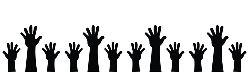 a group of hands divesity vector banner design