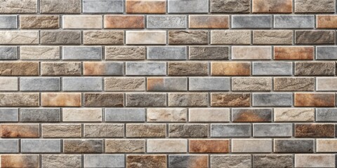 Fototapeta premium brick wall texture background for stone tile block painted in grey light color wallpaper modern interior and exterior and backdrop design