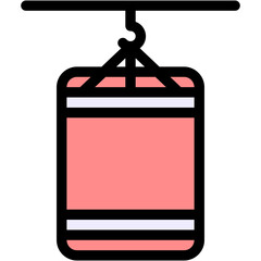 Vector Icon Boxing Bag, Boxing, Sand Bag, Punches, Boxer