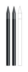 Graphite stick. Vector illustration.