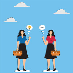 Right direction to success, strategy or plan to go in correct path, challenge or leadership to guide career path, new opportunity concept, business people walk to the right direction with signpost