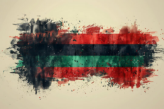 brush painted flag of Tajikistan isolated on black background