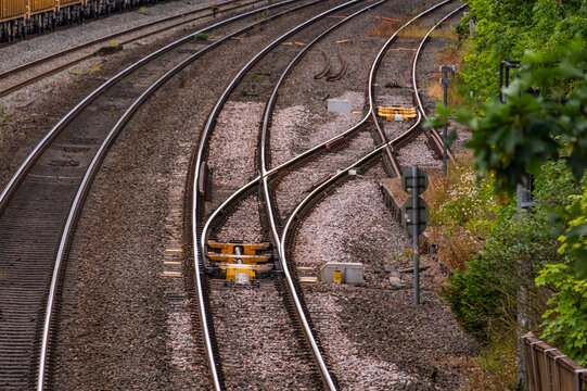 railway tracks transport west midlands england uk
