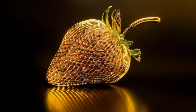 close up of a wire strawberry