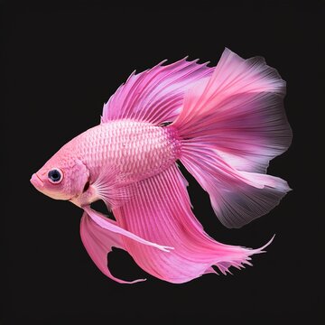 pink exotic fish on isolated background