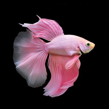 pink exotic fish on isolated background