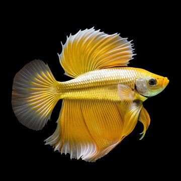 orange exotic fish on isolated background