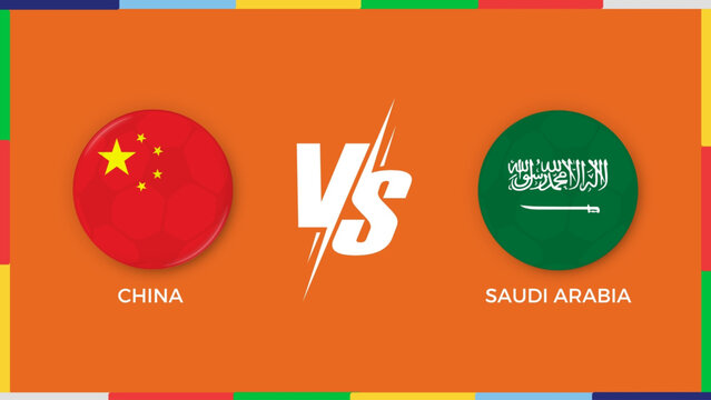 china vs Iraq  republic flag in circle for sports banner. vector illustrator