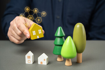 A man studies the qualities of a house, its eco-friendliness and autonomy. Snowmaking technologies...