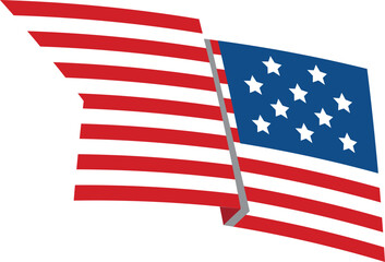 United States of America (USA) flag vector