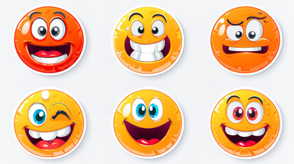 Obraz premium funny comic Smiley collection