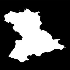 Anzoategui state map, administrative division of Venezuela.