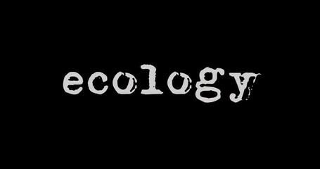 Go green ecology with distorted and glitch effect seamless and loopable 3d rendering. Be eco friendly abstract concept. Noised retro tv style background.