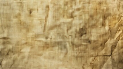 Fototapeta premium Wrinkled, Textured, Light Brown Fabric with a Grid Pattern