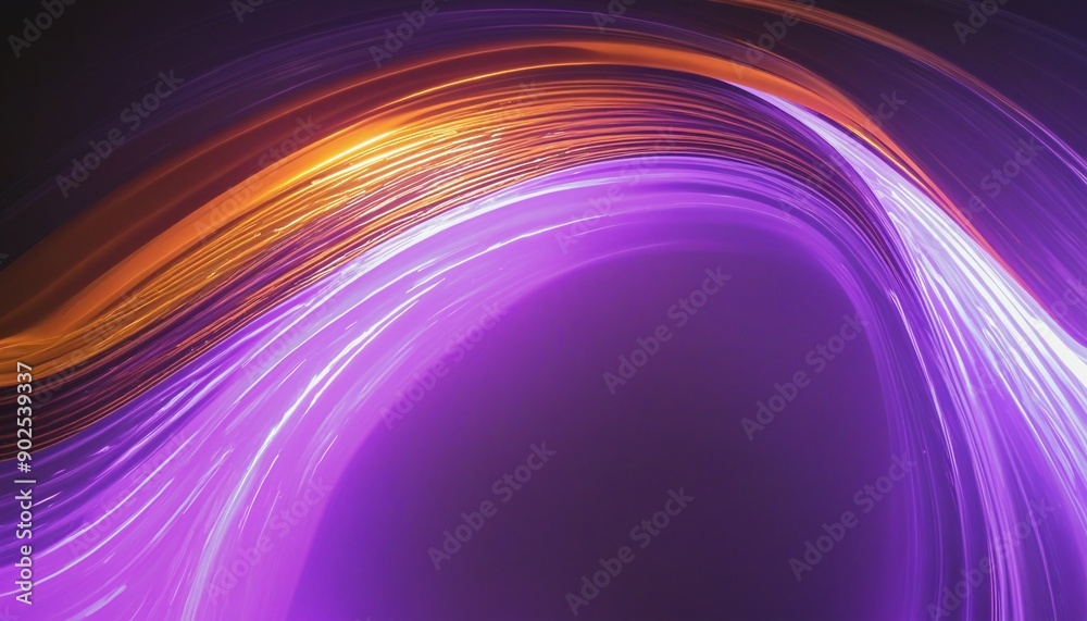 Sticker A colorful wave with purple and orange colors, wall paper design