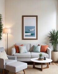 Naklejka premium modern living room interior design