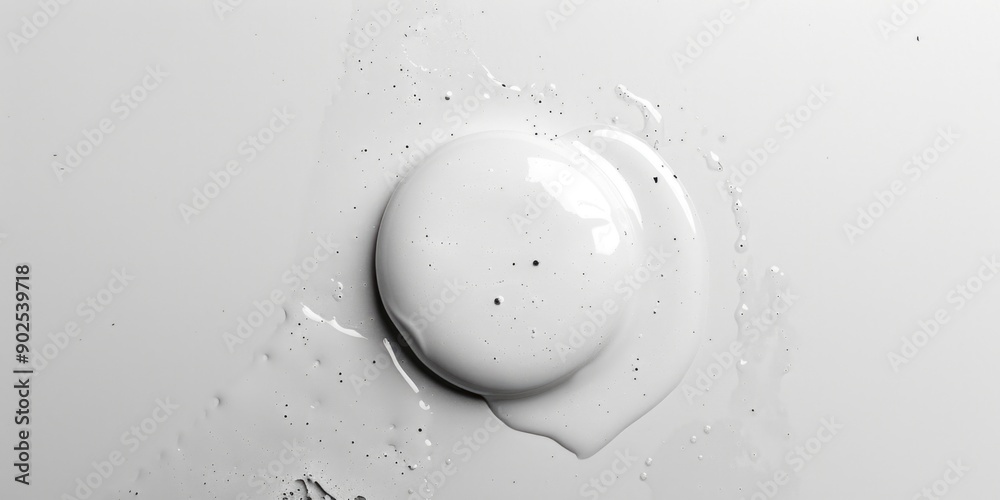 Poster A detailed view of a small white button on a wall, suitable for use in decorative or design-related contexts