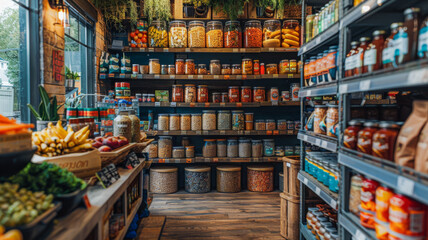 Fototapeta premium A Vibrant Vegan Grocery Store
