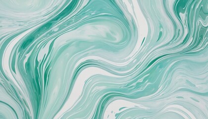 Pastel cyan mint liquid marble watercolor background, wall paper, illustration design