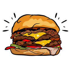Illustration vector Burger