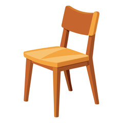 Fototapeta premium Illustration of wooden modern chair 