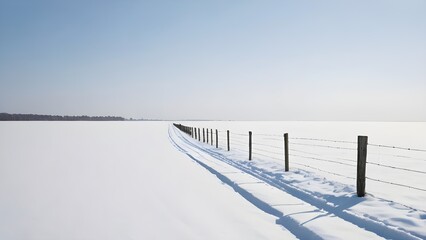 landscape with fence