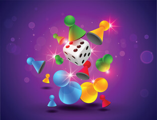 Ludo Board Game, play token, Background