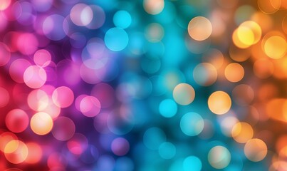 Fototapeta premium abstract blurred colorful bokeh lights background - festive, bright, dynamic, and elegant design for banner, website, or social media
