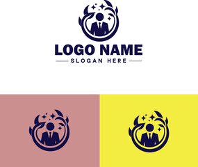 Management consulting icon Strategy consulting Management advisory Business consultancy flat logo sign symbol editable vector