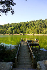 Fototapeta premium Yenipazar lake in bilecik Turkey in the morning natural beauty