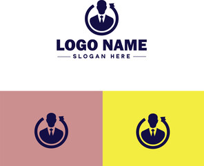 Management consulting icon Strategy consulting Management advisory Business consultancy flat logo sign symbol editable vector