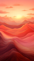 Fototapeta premium Digital technology minimalist gradient landscape abstract graphic poster background with generative