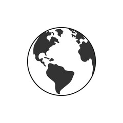 world flat design, planet earth vector graphic illustration