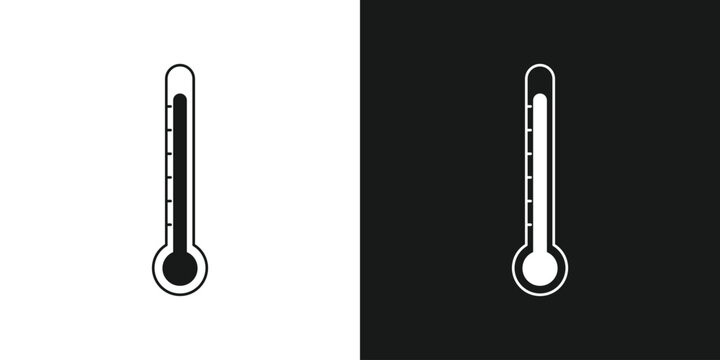 Thermometer reaching high temperatures set. Vector illustration