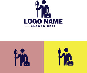 Management consulting icon Strategy consulting Management advisory Business consultancy flat logo sign symbol editable vector