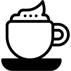 Vector Icon Cappuccino, Food And Restaurant, Coffee Shop, Food