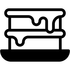 Fototapeta premium Vector Icon Lasagna, Mediterranean, Healthy Food, Italian, Food And Restaurant