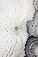 Close-up abstract coral texture on vertical poster in neutral tones. Printable wall decor in black and white colors