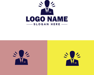 Management consulting icon Strategy consulting Management advisory Business consultancy flat logo sign symbol editable vector