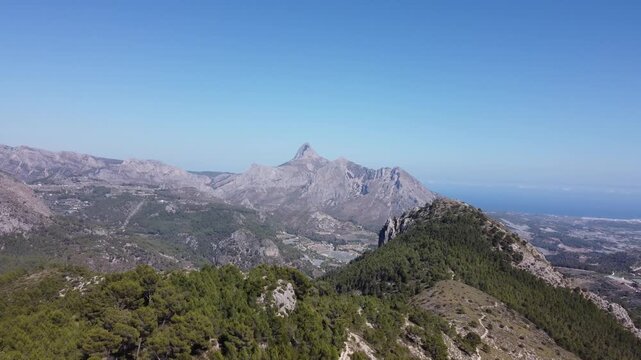 The Sierra Espu&ntilde;a Penibaetic System, Murcia region of Spain, aerial national park
