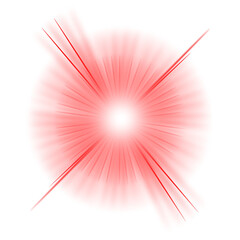 Glowing Red star PNG, Red Sparkle on Transparent Background