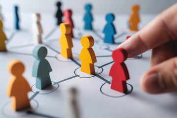 human resource and world wide web concept. recruitment management abstract background, business idea	