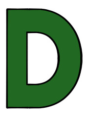 シンプルなアルファベットDのイラスト素材