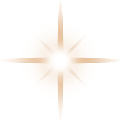 Gold Star PNG, Golden Sparkle with Transparent Background