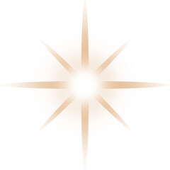 Gold Star PNG, Golden Sparkle with Transparent Background