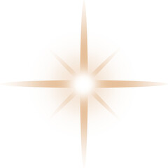 Gold Star PNG, Golden Sparkle with Transparent Background