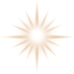 Gold Star PNG, Golden Sparkle with Transparent Background