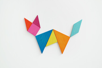 Tangram puzzle  cat