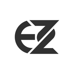 the logo consists of the letter Z and E. Abstract, outline and elegant.
