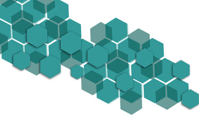 Abstract green hexagon background for medicine